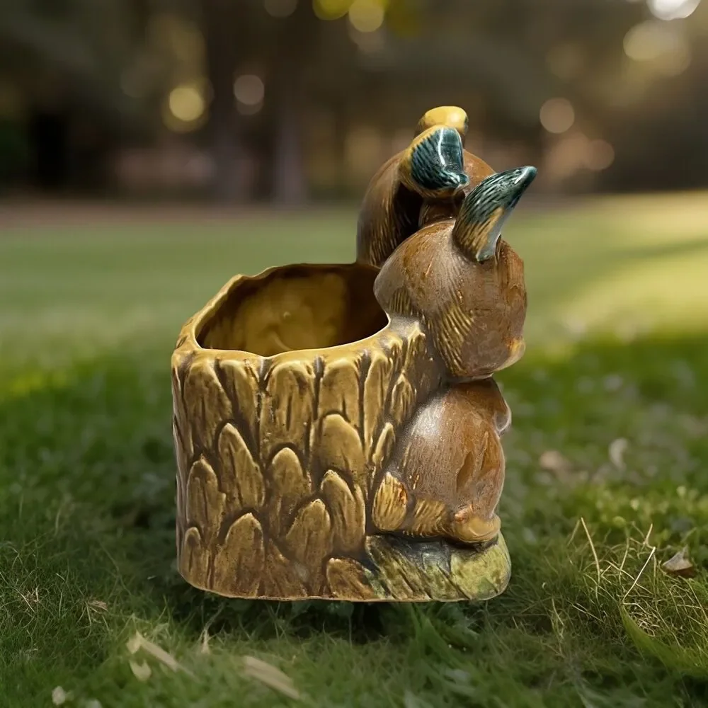 Vintage Napco Japan Brown Bunny Rabbits 6